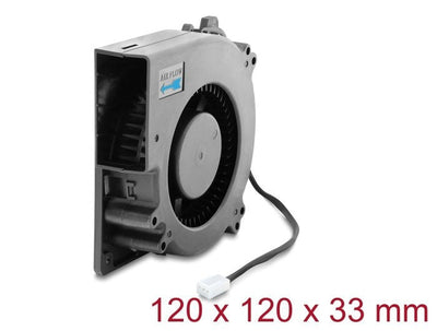 Delock Fan Radial Soplador Fan 12V DC 120X120X33MM 3 Pin — image 1
