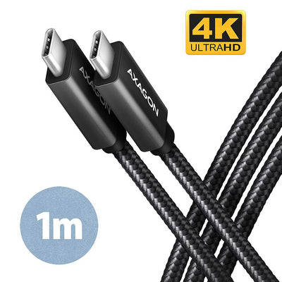 Axagon HCM32-CM10AB Cable USB-C 3.2 Gen 2 Auf USB-C 3.2 Gen 2, Black - 1M — image 1