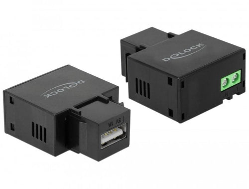Keystone Módulo With USB Type a Connector Charging Female 5W Black — image 1