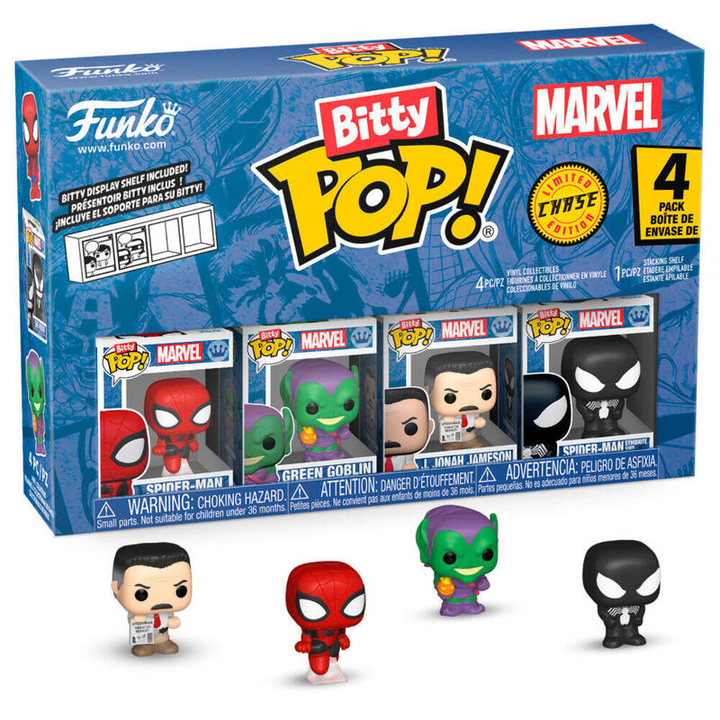 Blíster 4 Figuras Bitty Pop Marvel Spider-man