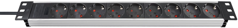 Brennenstuhl 1390007009 Base Múltiple 2M 9 Salidas AC Aluminium Black