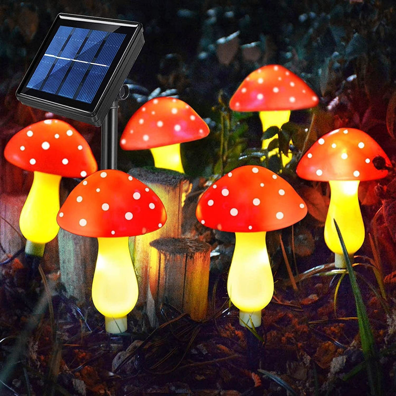 Solar-Powered Mushroom Lamp Garden And Courtyard Decorative Piece