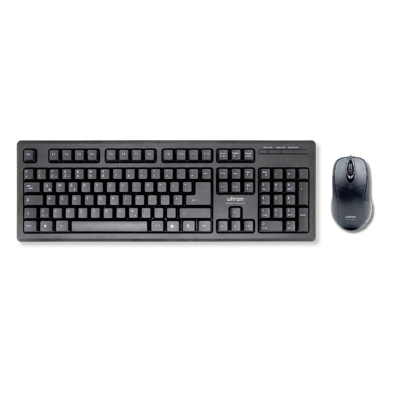 Ultron Keyboard German UMC-200 Mouse Included Universal USB Qwertz Black