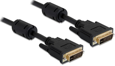 Delock Cable DVI 24 + 5 Male DVI 24 + 5 Male 2M Black — image 1