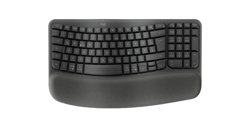 Logitech Keyboard German Wave Keys Office RF Wireless + Bluetooth Qwertz Graphite