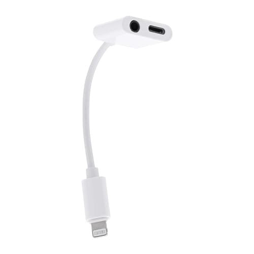 Tnb Way - Adapter Lightning a Jack 3,5MM Female + Lightning Female - White