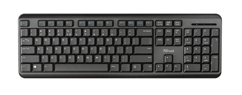 Trust TK-350 - Keyboard - Wireless - 2.4GHZ