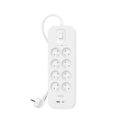 Belkin SRB003CA2M Protector Contra Sobretensiones White 8 Salidas AC 2M — image 1