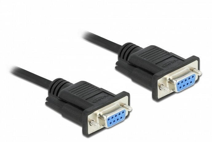 Delock Seriell Cable RS-232 SUB-D9 Female a Female Nullmodem 2M