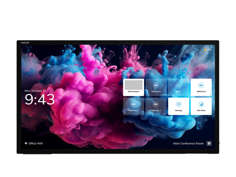 Avocor AVH-7520 Whiteboard White Interactive 190,5CM (75) 3840 X 2160 Pixels Screen Touchscreen Steel Pulido