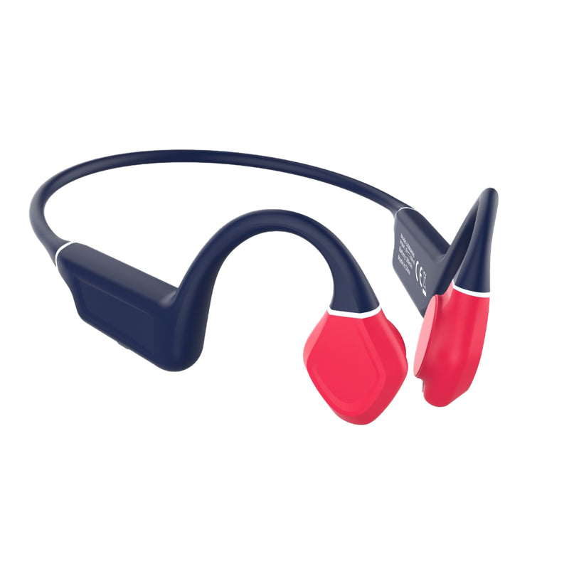 Leotec Auriculares Inalámbricos Deportivos Conducción Ósea Osea Kuri Con Micrófono Bluetooth Azules Y Rojos