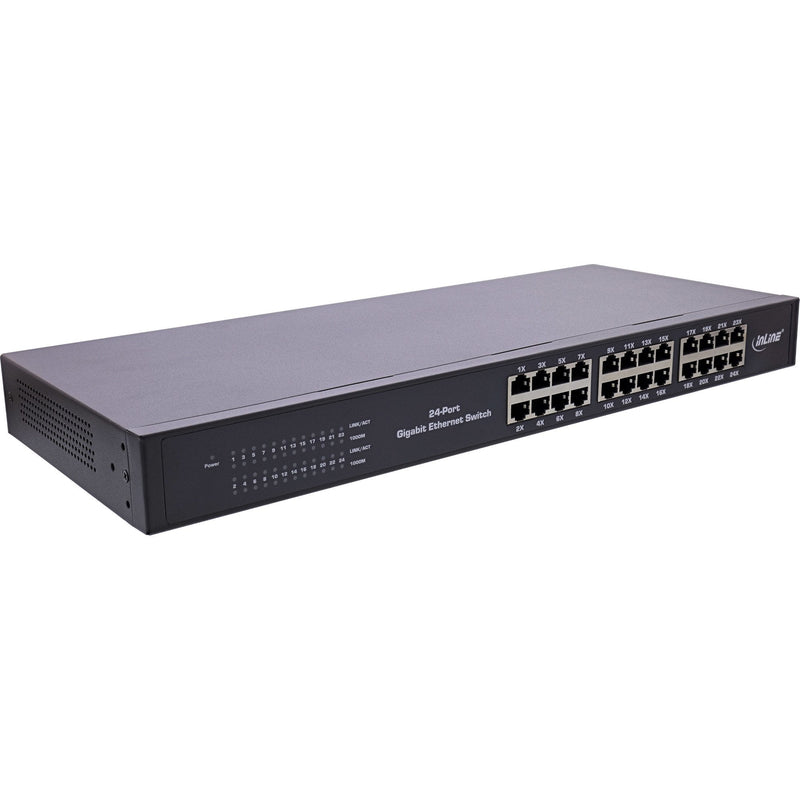 Inline Switch Network Gigabit 24 Ports 1 Gbit/S, 48,26CM (19), Metal Without Fan
