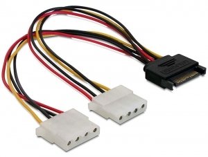 Delock Cable Power SATA a X2 Molex 5.25M/H 20CMÂ 65159