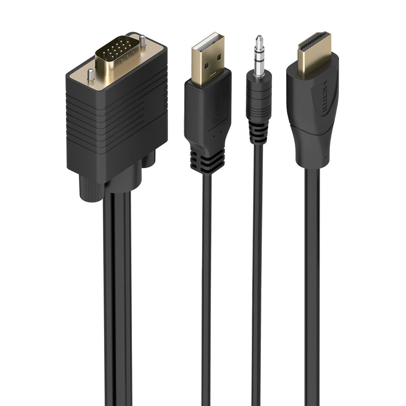 Aisens Cable Converter A122-1015 Svga Male USB Male Jack Male HDMI Male 2M Black
