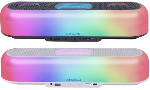 Mars Gaming Barra Sound Bluetooth RGB Msb-orb RGB 360º Black 20W/ Bluetooth 5.2, Aux-in, Fm And Transflash/ Il