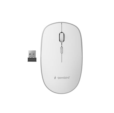Gembird Wireless Mouse Optico 1600 Dpi, Nano Usb, White MUSW-4B-01-W — image 1