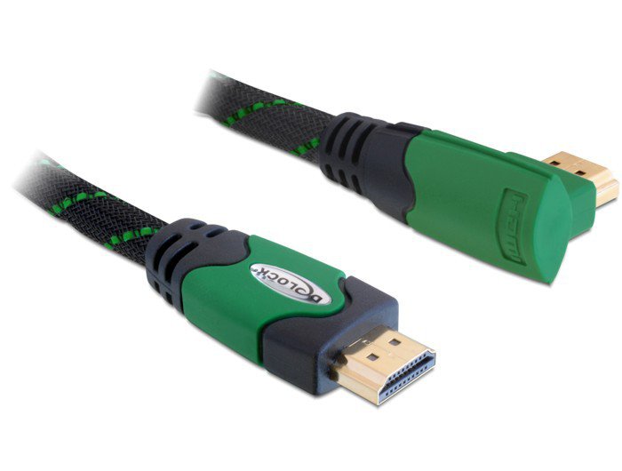 Delock HDMI Cable a Male HDMI a Male Angular 4K 1M