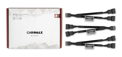 Noctua NA-SYC1.BLACK- Set Of 3 Cables Extension Fans 4 Pines, Black — image 1