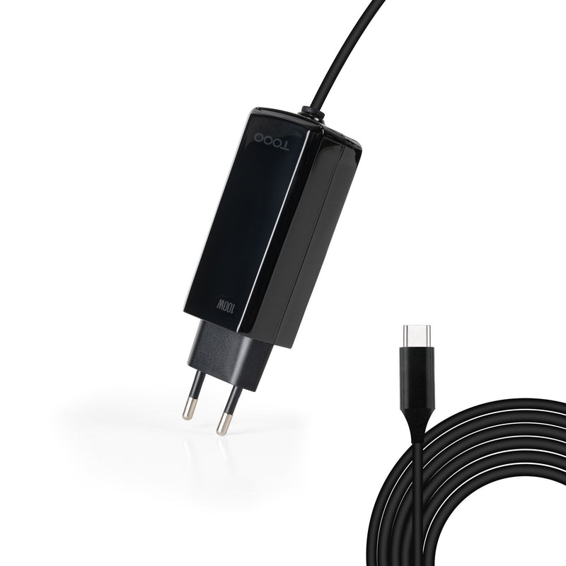 Charger Laptop GaN USB-C Pd 100W, Cúbico Black