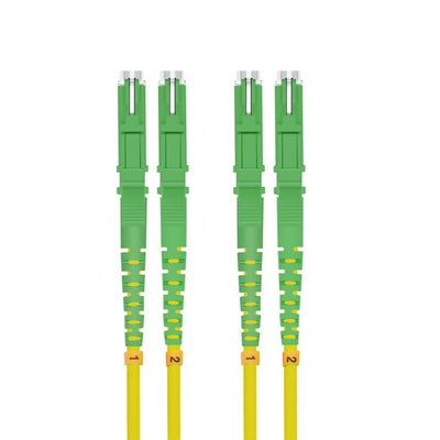 Helos Lwl Network Cable OS2 Duplex E2000® Apc (LSH)-E2000 Apc (lsh) 9/125?M Yellow 1M — image 1