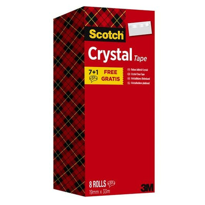 Scotch Pack 8 Cintas Adhesivas - 19MM X 33M - Promocion 7 + 1 Gratis - Transparent — image 1