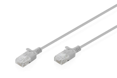 CAT.6 U-UTP Slim Network Cable, 0,3M, Grey — image 1