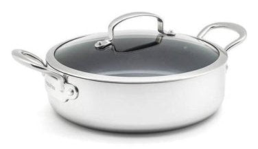 Greenpan Frying Pan + Cover Steel Inoxidable 26CM CC003820-001