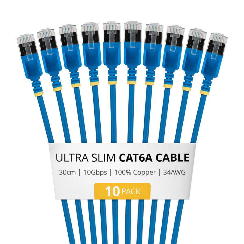 StarTech Cable .com 6ASTP34BLS30CM10PK Network Blue 0,3M CAT.6A U/FTP (STP) Alrededor