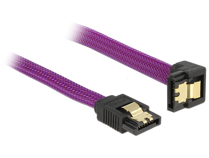 Delock Cable SATA 6GB/S 50CM Violetat Un/Ge Metall Premium