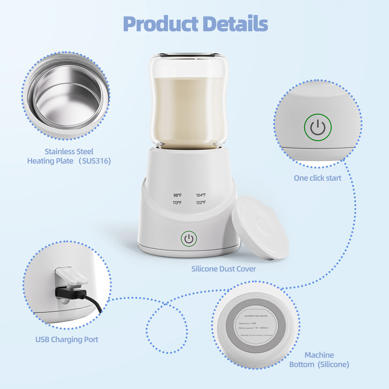 Wireless Quick Heating Intelligent Power Storage Design Milk Modulator