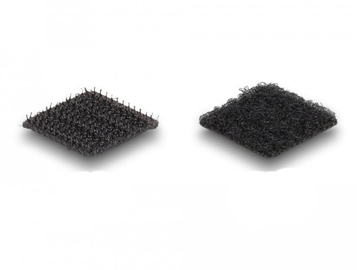 Delock Velcro Self-adhesive 64 Pieces Black