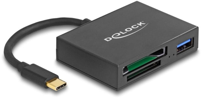 Delock 91711 Card Reader Usb-c™ Cards Memory Xqd And SD + Port USB 5Gbps Tipo-a