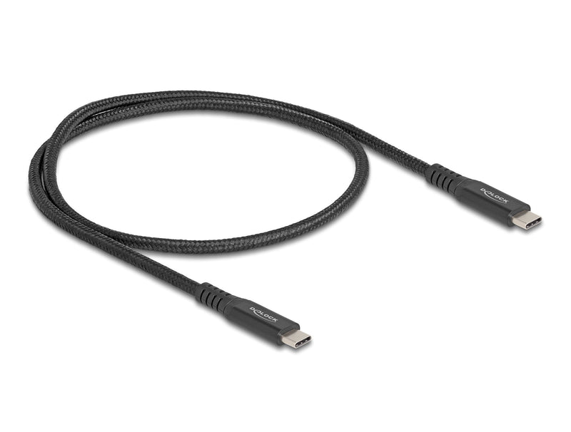 Delock 80023 USB Cable 20Gbps USB Type-c™ Male a Male PD 3.0 100W E-marker 0,5M Metal Black