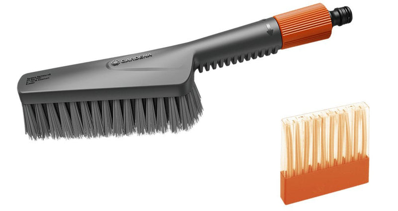 Gardena Set Of Lavado Cleansystem With Brush Mano S Soft Brush Grey Includes 10 Barcodes Soap 18860-20