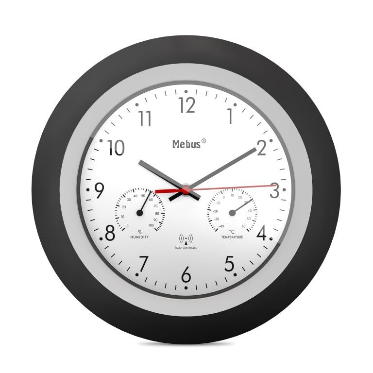 Mebus 19449 Watch Wall Watch Wall Digital Alrededor Black White