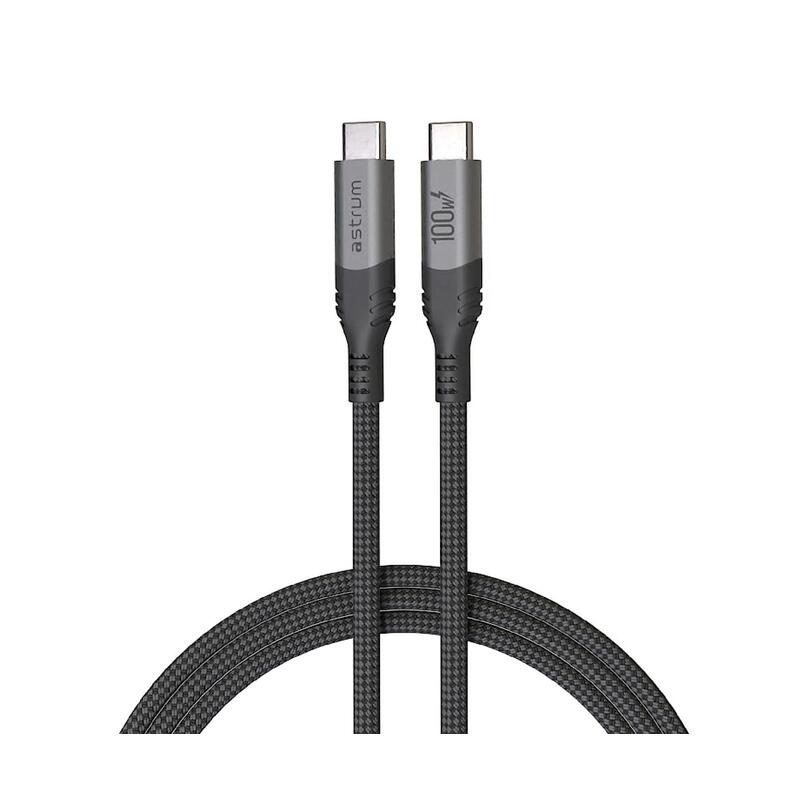 Astrum Cable VMCC100 Grey Charging Vervemesh USB-C a USB-C 2 Metres 100W