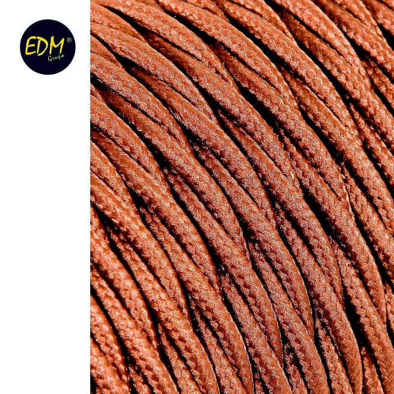 Cable Textil Trenzado 2X0,75MM C-20 Brown Seda 5M