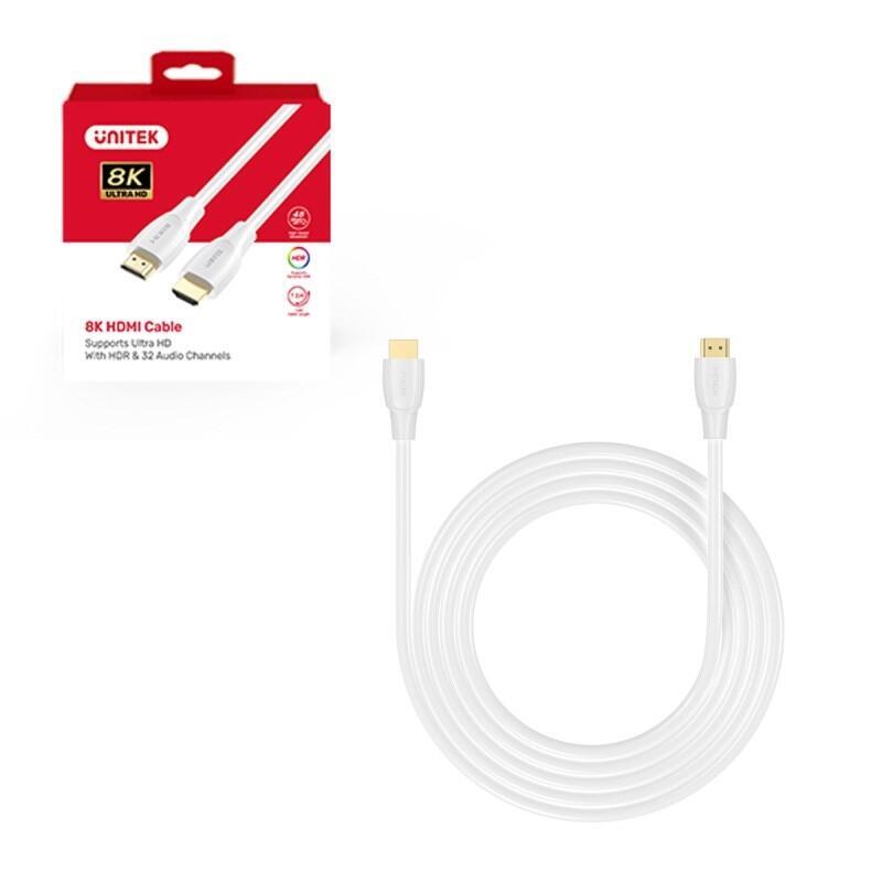 Unitek Cable HDMI 2.1 8K Hdr White 2M