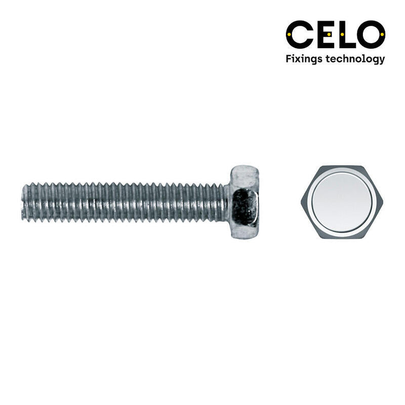 Celo Box 200 Unid. Screw Metrica Hexagonal Din/Ref 933 Ø5X60MM Zincado