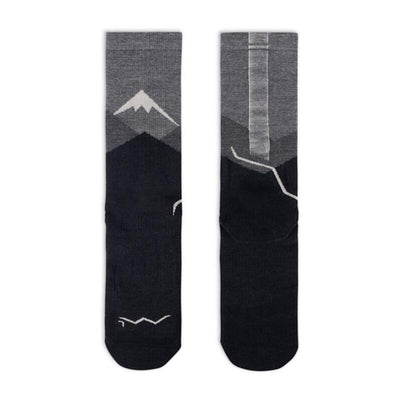 Buff Socks Merino Lightweight Crew Sock LWC1, Grey Black L — image 1