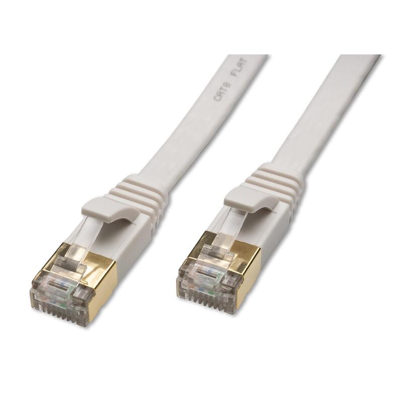 Captiva Cable Network Cable CAT.8 Cable Fr Netzwerk, LAN And Ethernet 2M White