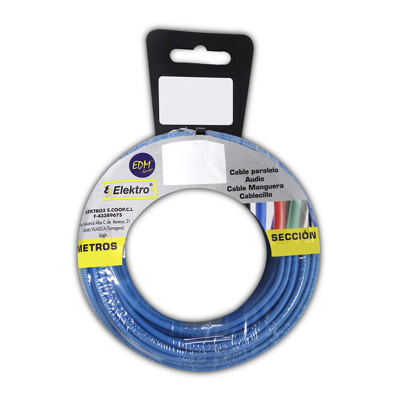 Film Roll Cablecillo Flexible 6MM Blue Libre Halógenos 25M