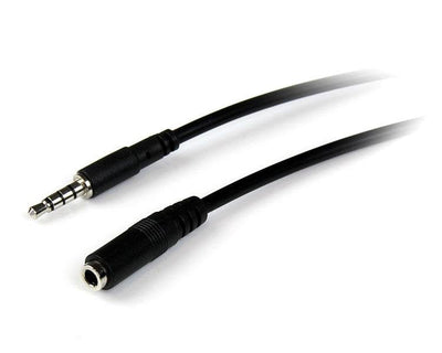 StarTech Cable Audio Jack 3.5M/H Alargo 4 Pines 1M Black MUHSMF1M — image 1