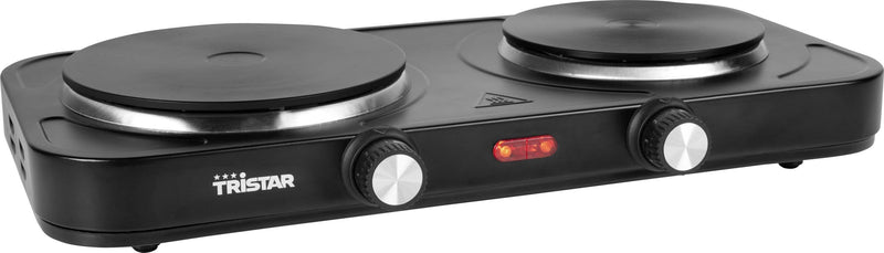 Tristar Board Cocción KP-6152, 2 Zonas Cocción 18,5 + 15,5CM, Black
