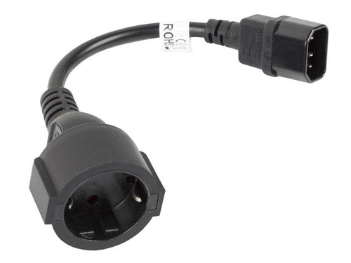 Lanberg Cable Power Schuko a C14 H/M Black CA-C14E-10CC-0018-BK -..lanb — image 1