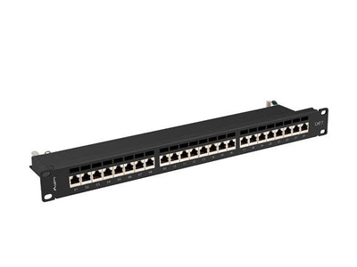 Lanberg PPS7-1024-B Patch Panel 24 Ports 1U CAT.7 FTP Black — image 1