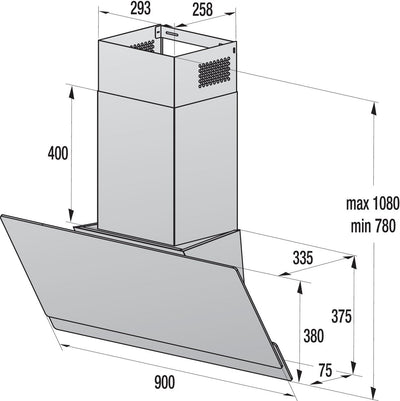 Gorenje Campana Wall WHI949EXBG Silver Steel Inoxidable 608M³/H — image 1