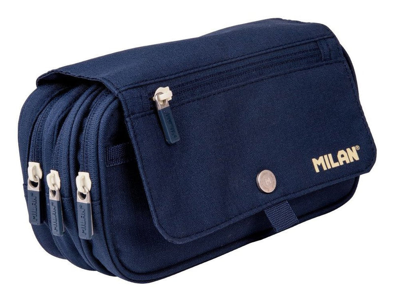 Milan Portatodo 4 Cremalleras With Solapa 1918 Blue