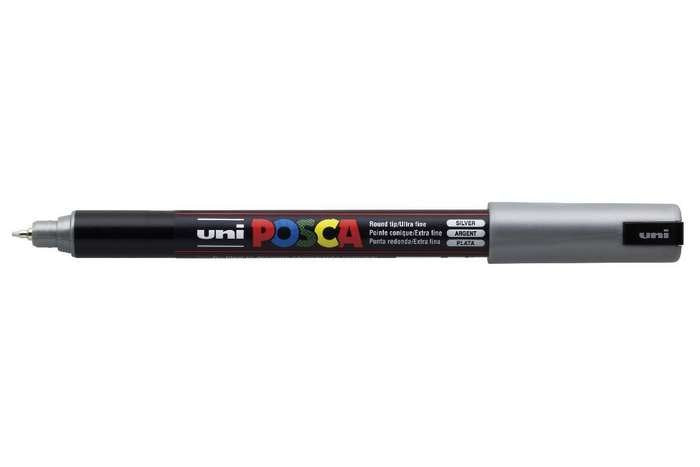 Posca Marcador PC-1MR No Permanente Punta Extrafina 0.7MM Silver