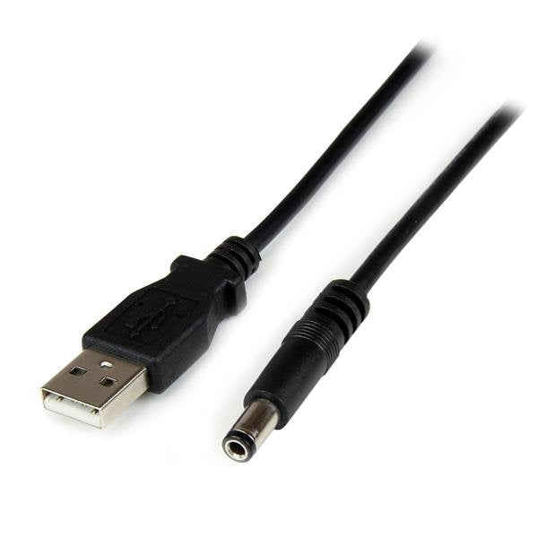 StarTech USB Cable 2.0A DC Connector Type N 5,5MM 5V 1M Black USB2TYPEN1M